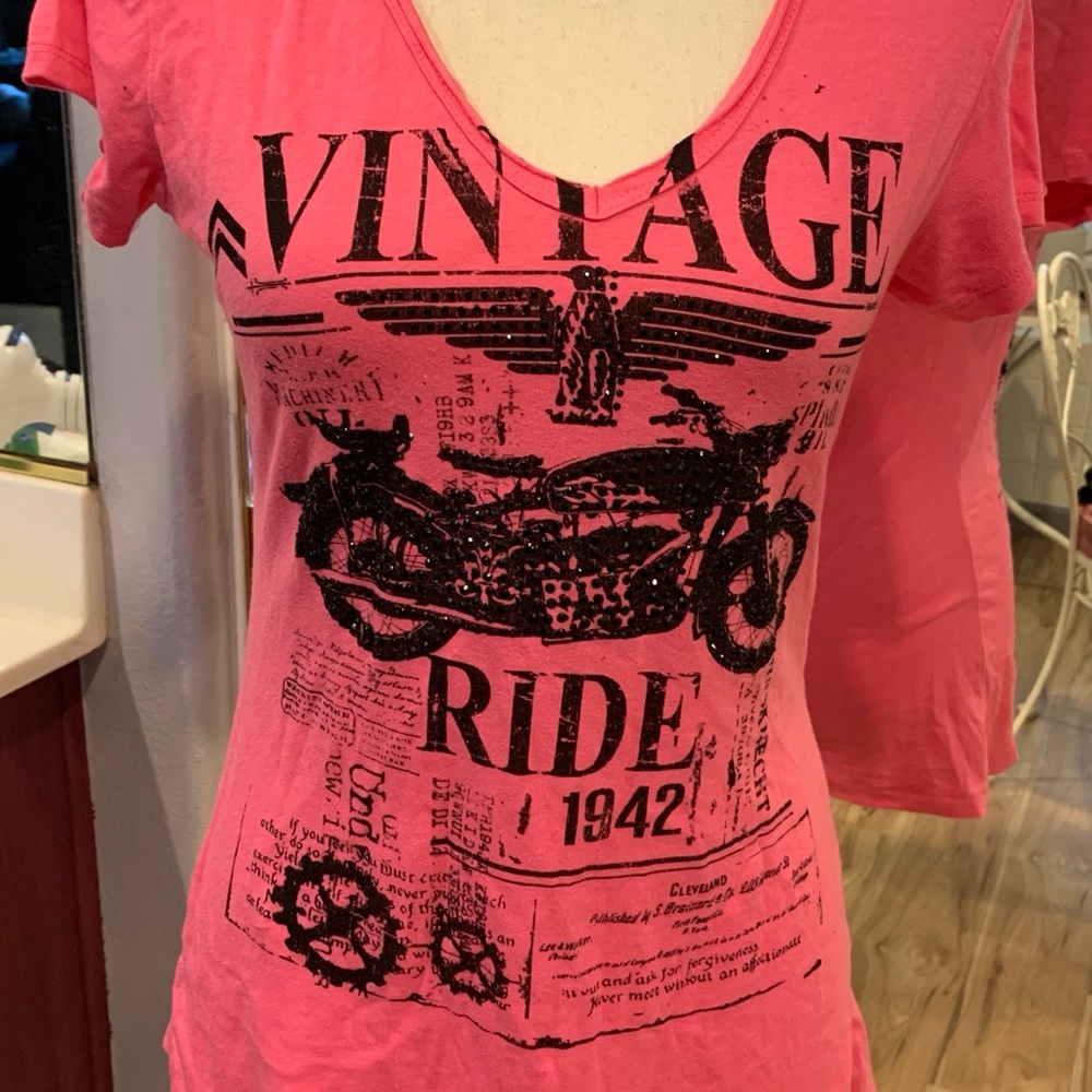 Vintage Ride Pink Graphic Tee